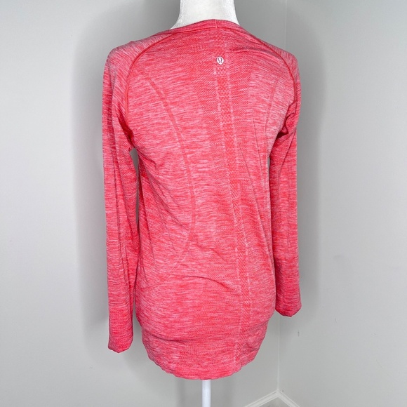 Lululemon Swiftly Tech Orange Long Sleeve Shirt Top 10 - Picture 2 of 3